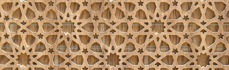 copy space: lattice tiles on wooden oak background.Texture