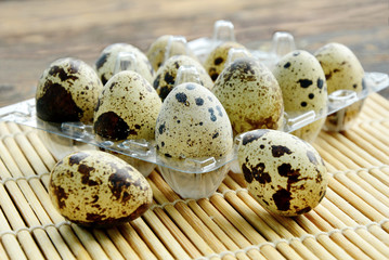 There is an impressively high level of vitamin A found in quail eggs.
Quail eggs in plastic egg...