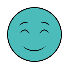 Fototapeta premium emoji smiling kawaii character icon