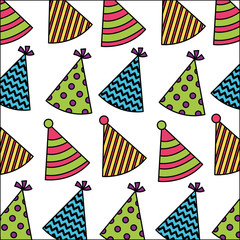 Obraz premium party hats decorative pattern