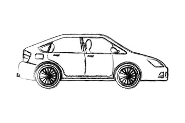 car vehicle sedan automobile transport hand drawing design