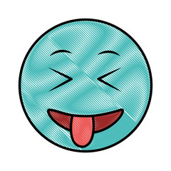 smiley face tongue out emoji drawing design