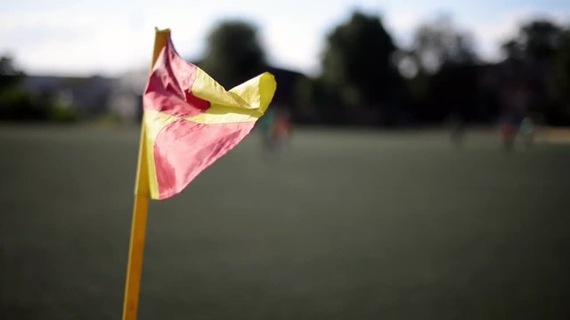 Soccer Corner Flag Waves