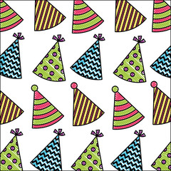 birthday party hats ornament decoration pattern drawing