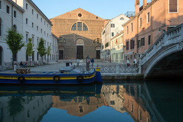 Buildings on a canal in Venice