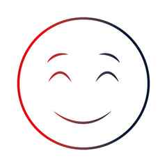 Obraz premium emoji smiling kawaii character icon