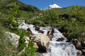 Fototapeta na wymiar Svaneti mountains in Georgia