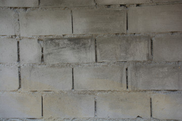 Cement bricks at construction site