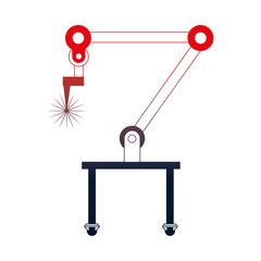 robotic hand machine icon