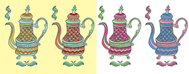 two tea pots