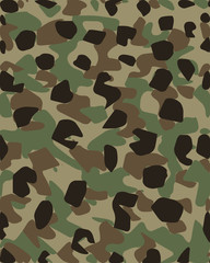Camouflage pattern background seamless vector illustration. Military fashionable abstract geometric texture.
