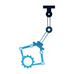 robotic arm holding gear mechanic technology image design