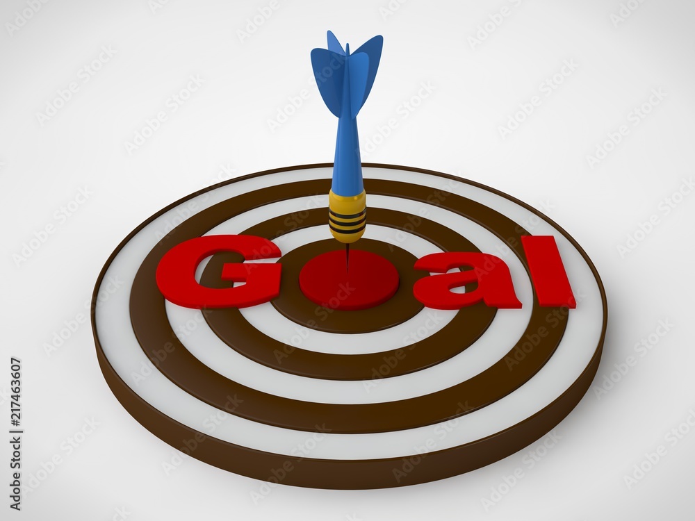 Poster an image of a target of concentric brown rings and several darts hit the target and text target. the