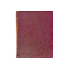 Book red vintage isolated on white background