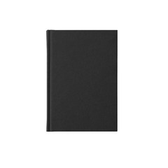 Isolated black book notebook planner dark color on white background