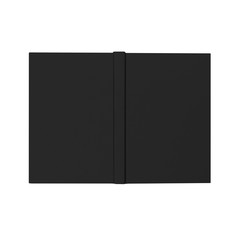 Isolated black dark book cover notebook planner soft color on white background