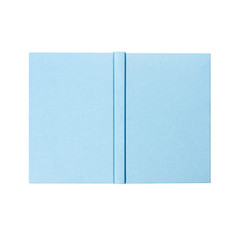 Isolated blue book cover notebook planner bright soft navy color on white background