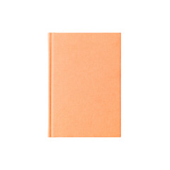 Isolated orange book notebook planner bright soft color on white background.jpg