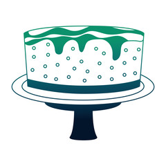 sweet cake isolated icon