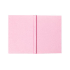 Isolated pink book cover notebook planner soft color on white background