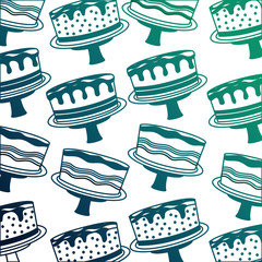 sweet cake icon pattern