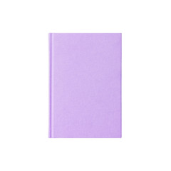 Isolated purple book notebook planner bright soft creamy color on white background