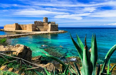 Photo sur Plexiglas Château Medieval castle in the sea. Le Castella,  Isola capo Rizutto in Calabria, Italy