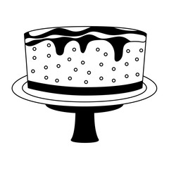 sweet cake isolated icon