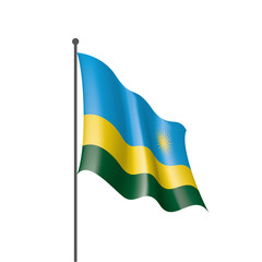 Rwanda flag, vector illustration on a white background