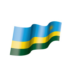 Rwanda flag, vector illustration on a white background