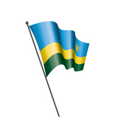 Rwanda flag, vector illustration on a white background