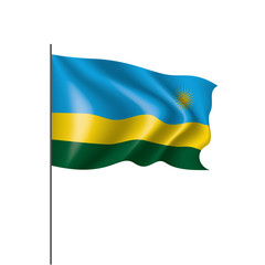 Rwanda flag, vector illustration on a white background