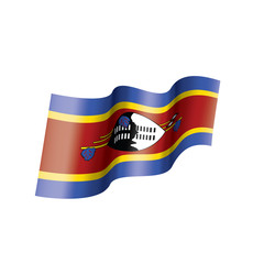 Swaziland flag, vector illustration on a white background