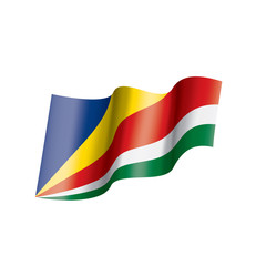 Seychelles flag, vector illustration on a white background