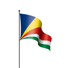 Seychelles flag, vector illustration on a white background