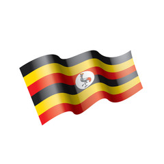 Uganda flag, vector illustration on a white background