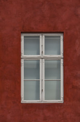 Window on the colorful facade