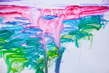 Unique Abstract composition. Liquid colors mixing with water in dynamic flow.