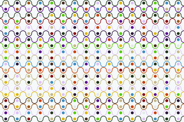 Abstract gemetric pattern with colored elements