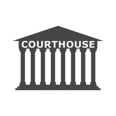 Fototapeta premium Courthouse building, Financial Building Icon