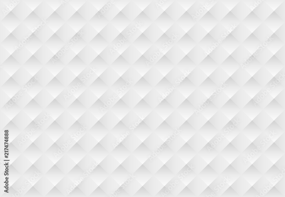 Poster white seamless horizontal geometric pattern. vector volumetric texture.