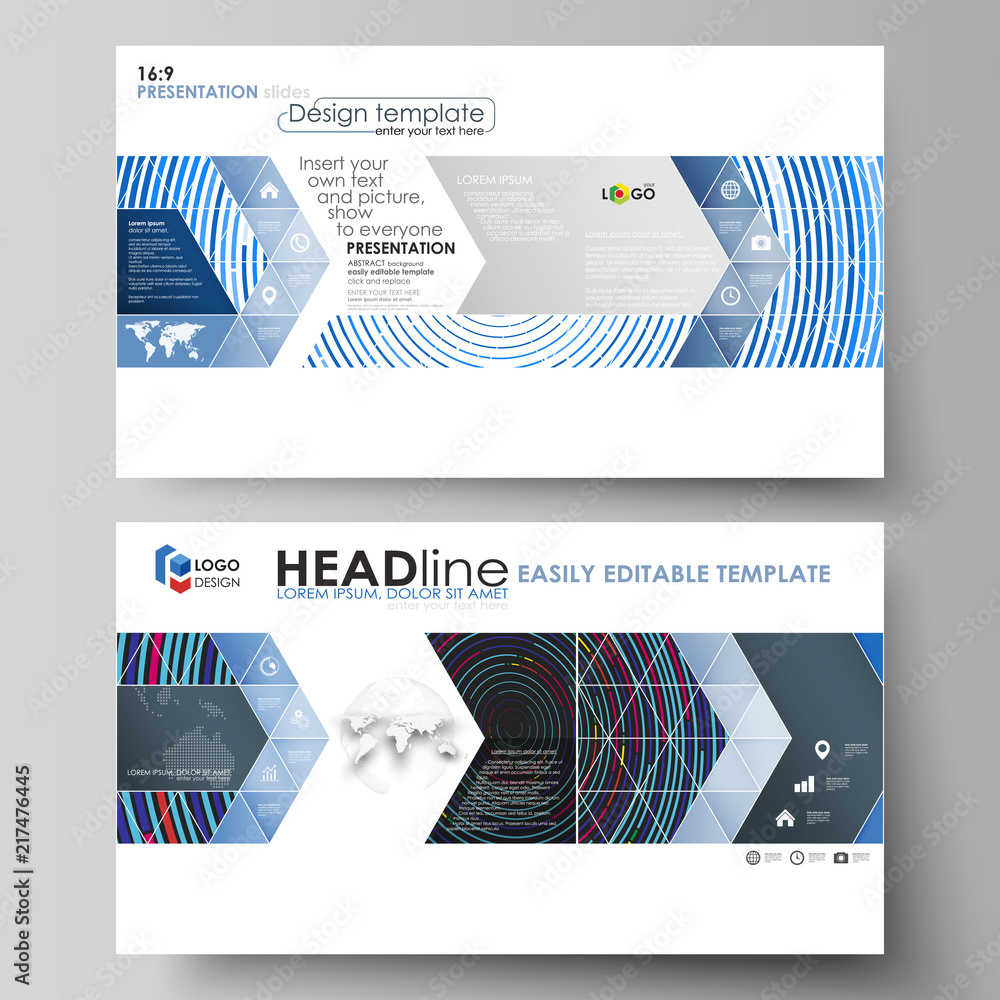Poster business templates in hd format for presentation slides. easy editable abstract vector layouts in fl