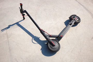 electric scooter on concrete floor