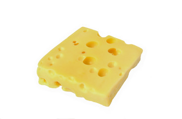 Cheese on white background.