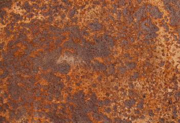 Texture of rusty iron. The view from the top.