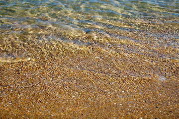 The bottom of the sea with the limestone