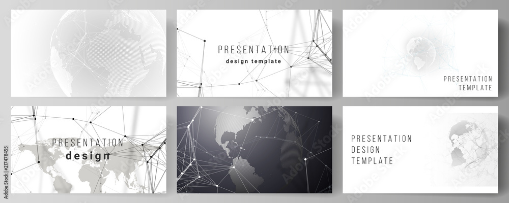 Poster vector layout of the presentation slides design business templates. futuristic geometric design with