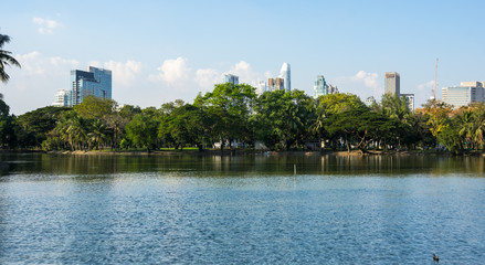 Obraz premium Bangkok cityscape from Lumpini Park