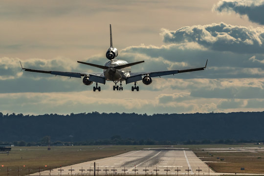 Airplane ready for landing