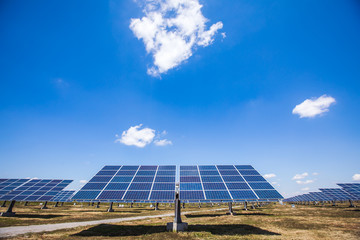 view of solar energy production plant outdoors